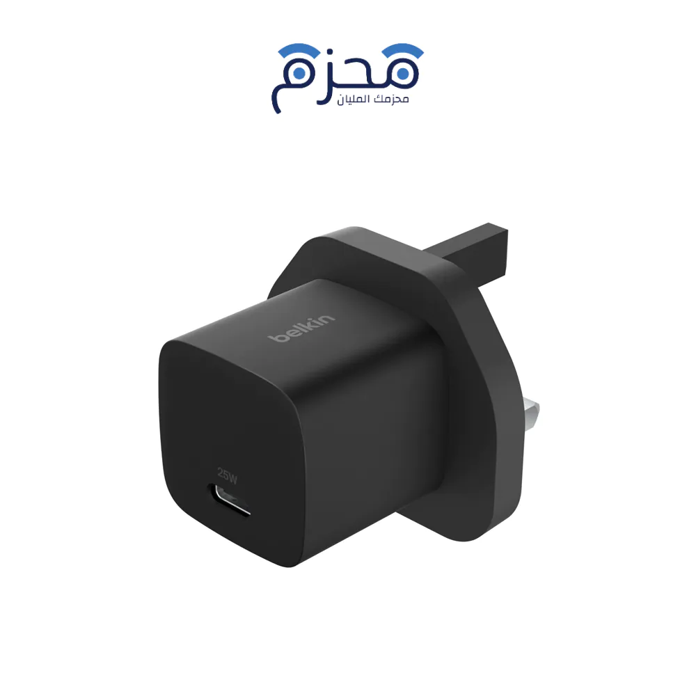 ⁦Belkin - شاحن جداري تايب سي PD 25W أسود⁩ - الصورة ⁦1⁩