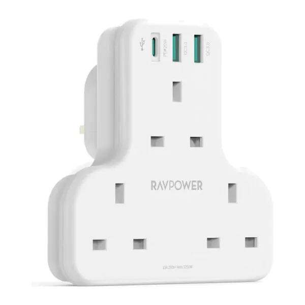 RAVPower – شاحن حائط 20W أبيض