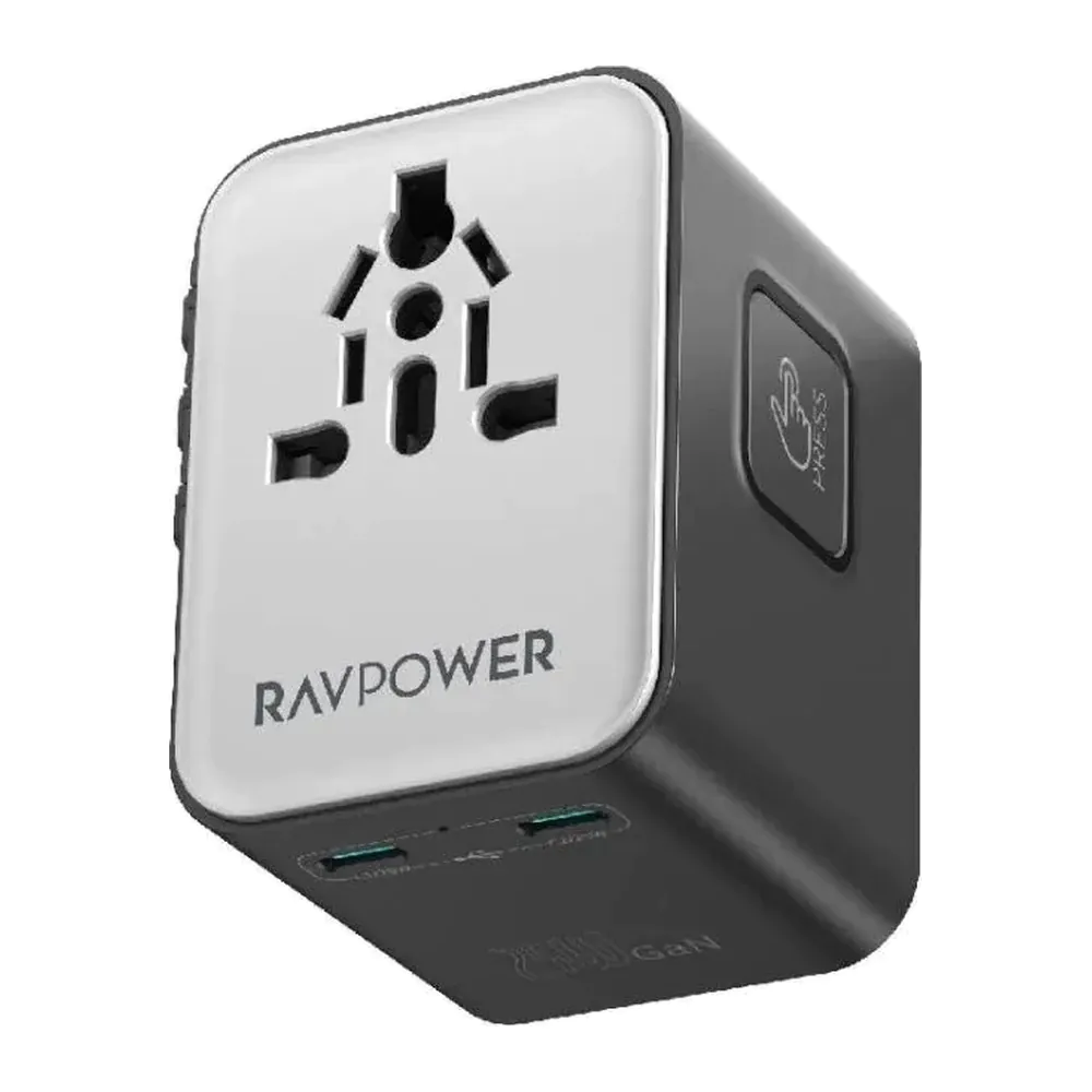RAVPower – محول عالمي 65W أسود RAVPower – محول عالمي 65W أسود