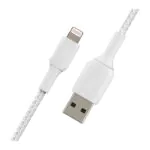 Belkin – كيبل لايتنينج الى USB-A مضفر 1 متر أبيض