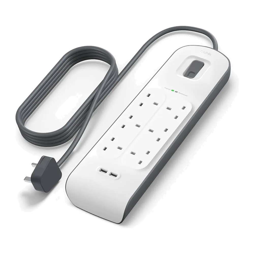 Belkin – وصلة كهرباء 6 منافذ مع حماية أسود Belkin – وصلة كهرباء 6 منافذ مع حماية أسود