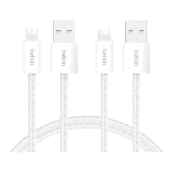 Belkin – كيبل لايتنينج الى USB-A 1 متر عبوة 2 أبيض