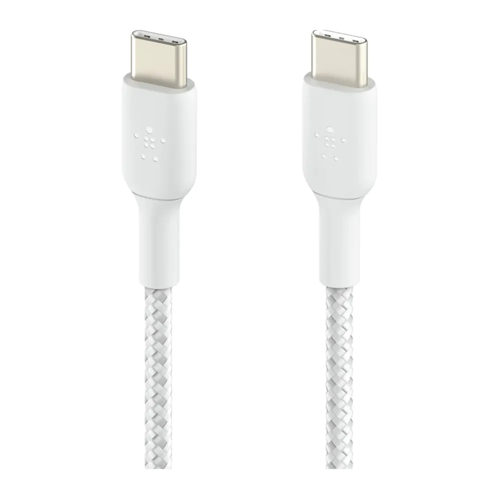 Belkin – كابل USB-C 60W أبيض Belkin – كابل USB-C 60W أبيض
