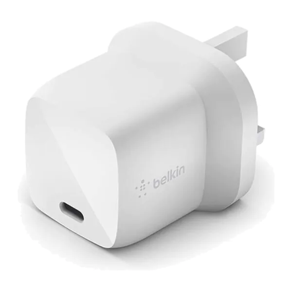 Belkin – شاحن حائط GaN 30W أبيض