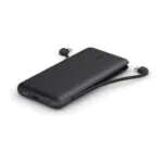 Belkin – باور بنك 10000 مللي امبير 18W مع كيبل مدمج تايب سي ولايتنينج أسود