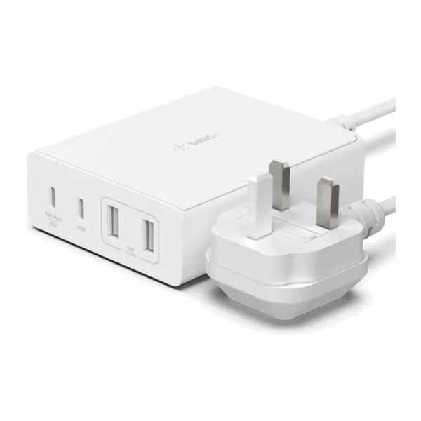 Belkin – شاحن حائط GaN 108W أبيض