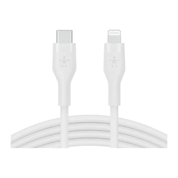 Belkin – كيبل تايب سي الى لايتنينج سيليكون 3 متر أبيض
