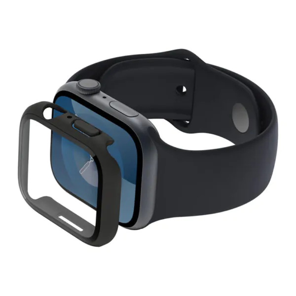Belkin – حماية شاشة TemperedCurve ساعة Apple Watch 45 ملم أسود