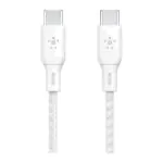Belkin – كيبل تايب سي الى تايب سي مضفر 100W 3 متر أبيض