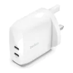 Belkin – شاحن جداري تايب سي مزدوج 30W أبيض