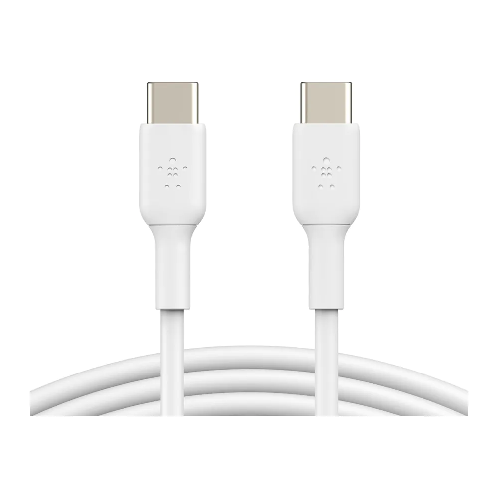 Belkin – كيبل تايب سي الى تايب سي 60W 1 متر أبيض Belkin – كيبل تايب سي الى تايب سي 60W 1 متر أبيض