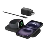 Belkin – ستاند شحن لاسلكي مغناطيسي QI2 ثنائي 15W أسود