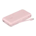 Belkin – باور بنك 20000 مللي امبير PD 30W مع كيبل مدمج تايب سي وردي