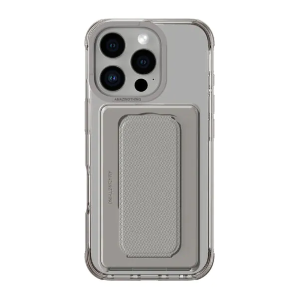 Ammazingthing – جراب تيتان اومني دروب مع ستاند ايفون 16 برو ماكس رمادي