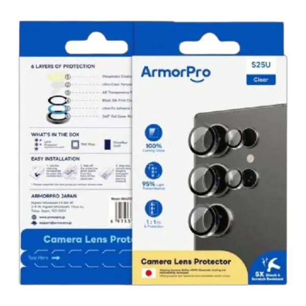 ArmorPro – حماية عدسات كاميرا سامسونج S25 شفاف