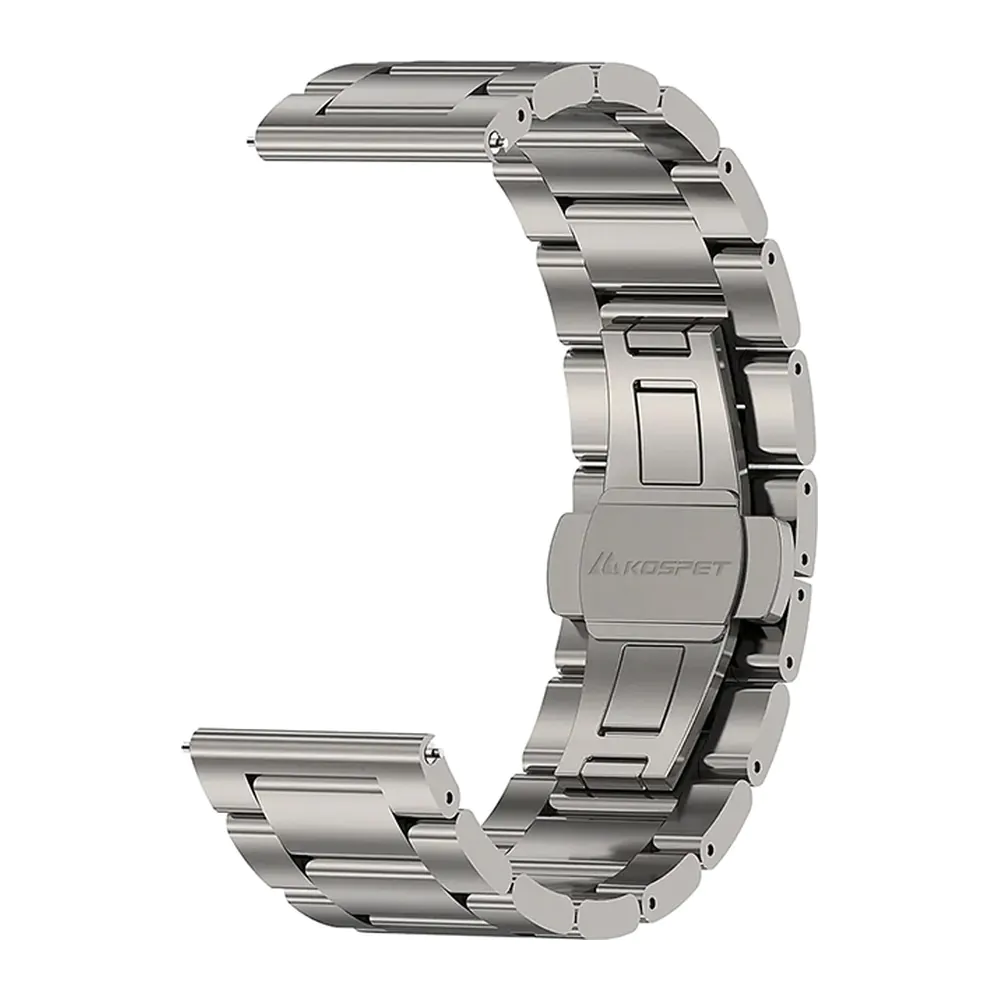 Kospet – حزام ستانلس ستيل 22mm Strap2 – فضي Kospet – حزام ستانلس ستيل 22mm Strap2 – فضي