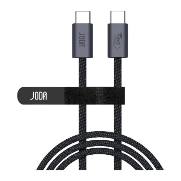 JODA – كابل C to C نايلون 240W 1م – أسود