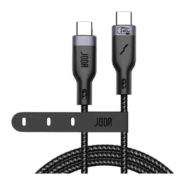 JODA – FIBER 240 كابل C to C 240W 1م أسود