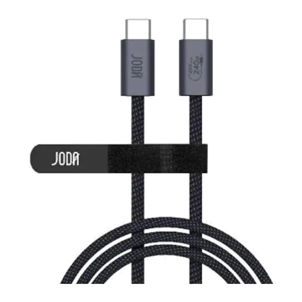 JODA – كابل C to C نايلون 240W 2م – أسود JODA – كابل C to C نايلون 240W 2م – أسود