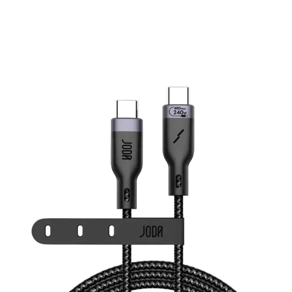 JODA FIBER 240 – كابل C to C 240W 2م – أسود
