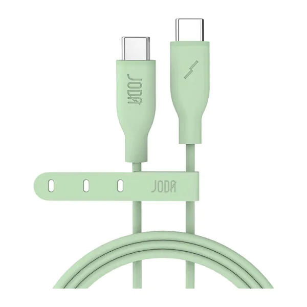 JODA – كابل C to C سيليكون 60W 1م – أخضر