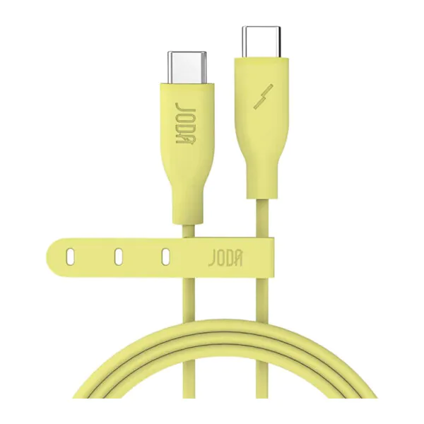 JODA – كابل C to C سيليكون 60W 1م – أصفر