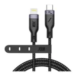 JODA – كابل C to Lightning TPE بكبسة صلبة 60W 1م أسود