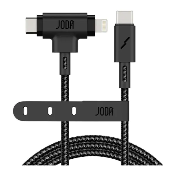 JODA – Duo I كابل C to C & Lightning ثنائي 1م أسود