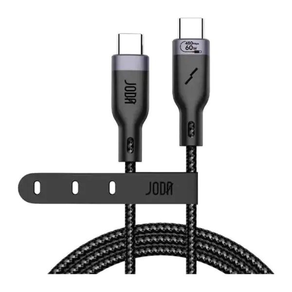 JODA – كابل C to C TPE 60W 1م أسود