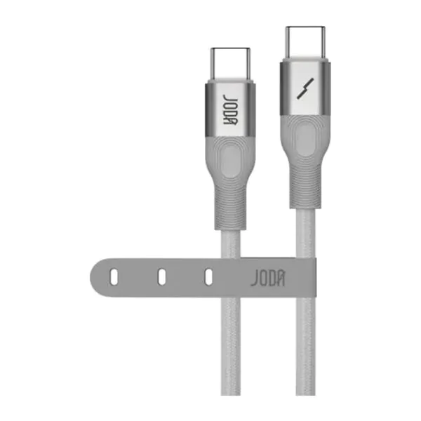 JODA Flex 60 – كابل C to C نايلون 60W 1.2م – تيتانيوم