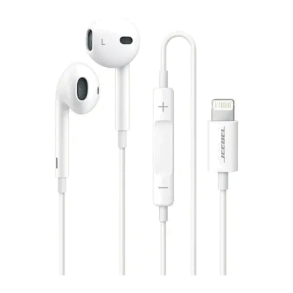 Jeebel – سماعات سلكية Lightning MFi أبيض JE-B352