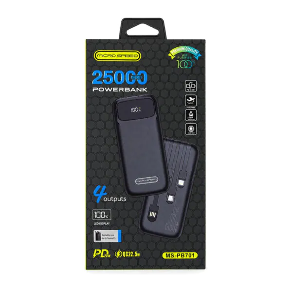 باور بانك مايكرو سبيد 25000mAh