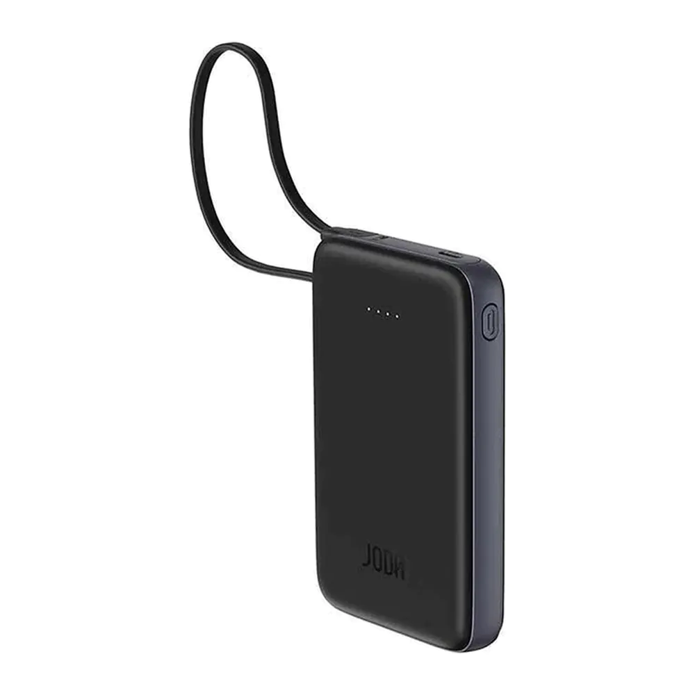 JODA MOVE 10 – باور بنك 10000mAh 20W كابل مدمج – أسود
