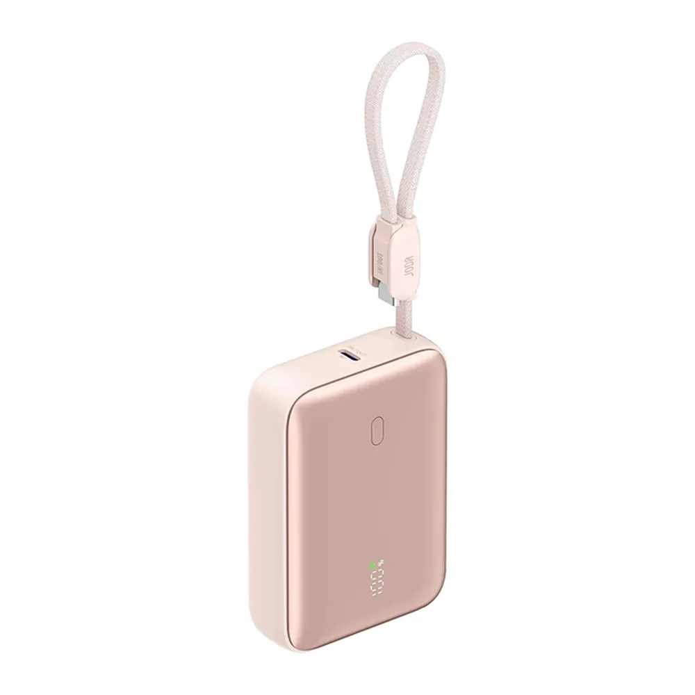 JODA Halo 10 – باور بنك 10000mAh 22.5W كابل مدمج – وردي JODA Halo 10 – باور بنك 10000mAh 22.5W كابل مدمج – وردي