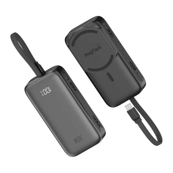 JODA MagTack 10 – باور بنك 10000mAh 35W كابل – أسود