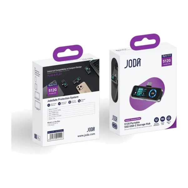JODA – SSD محمول 512GB USB-C – أسود