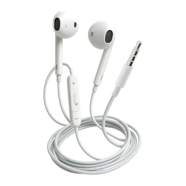 Tiknal – سماعات سلكية EarPods AUX مع ميكروفون TK-H089
