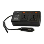 Tiknal – محول طاقة للسيارة 200W مع منافذ AC وUSB TK-H097