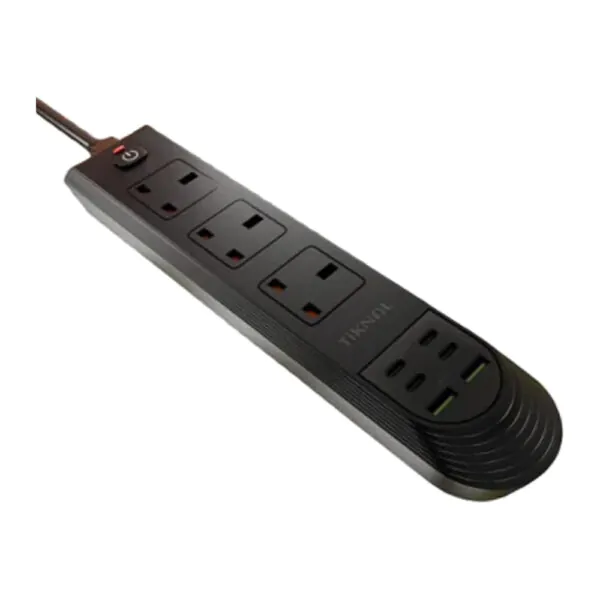Tiknal – وصلة كهرباء 3250W 3 منافذ مع 4 USB 3م TK-H101