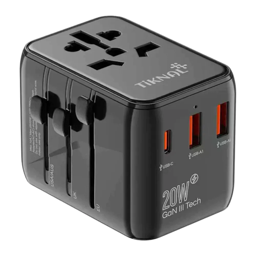 Tiknal – محول طاقة عالمي GaN III 20W TK-H110 Tiknal – محول طاقة عالمي GaN III 20W TK-H110