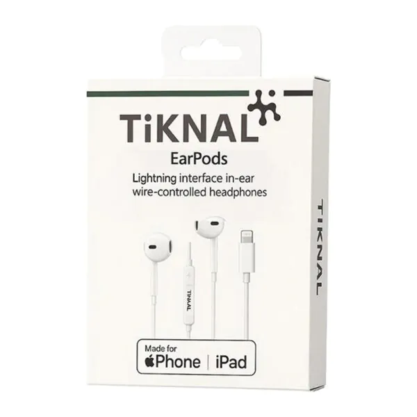 Tiknal – سماعات Lightning EarPods MFi مع ميكروفون TK-H357