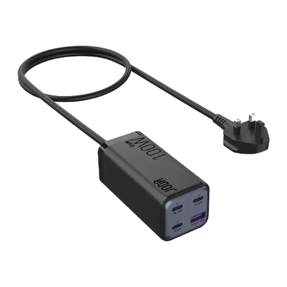JODA Voltar 100 – شاحن مكتبي GaN 100W – أسود JODA Voltar 100 – شاحن مكتبي GaN 100W – أسود