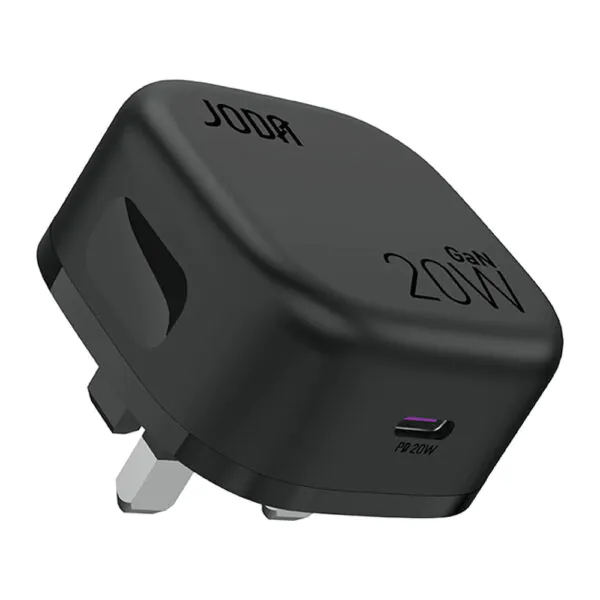 JODA VoltPod 20 – شاحن حائط GaN 20W – أسود