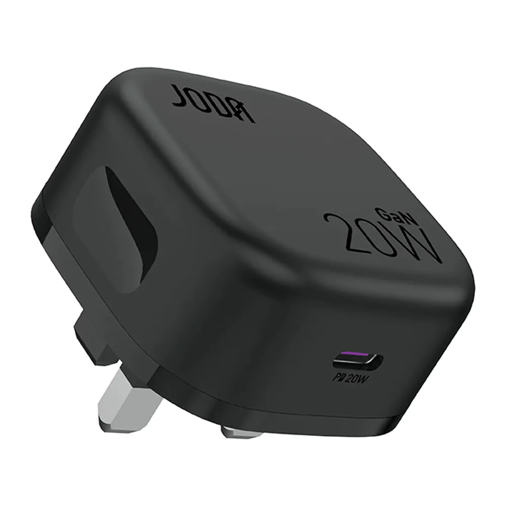 JODA VoltPod 20 – شاحن حائط GaN 20W – أسود JODA VoltPod 20 – شاحن حائط GaN 20W – أسود