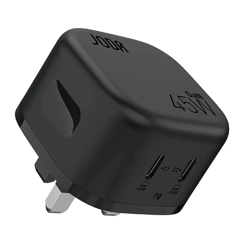 JODA VoltPod 45 – شاحن حائط GaN 45W – أسود JODA VoltPod 45 – شاحن حائط GaN 45W – أسود