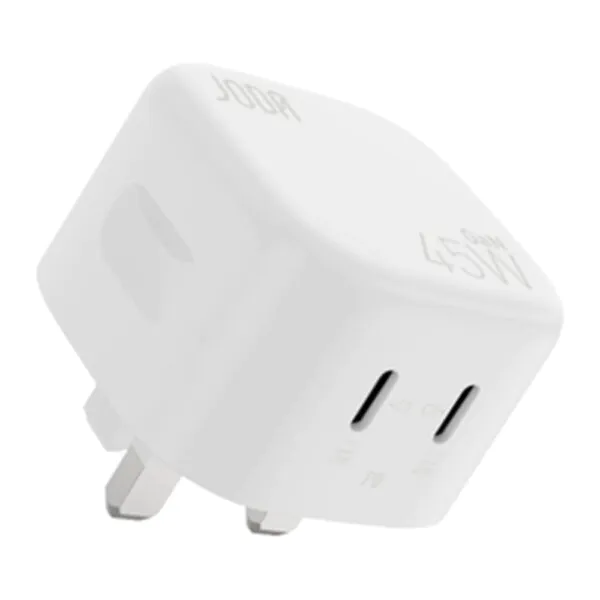 JODA VoltPod 45 – شاحن حائط GaN 45W – أبيض