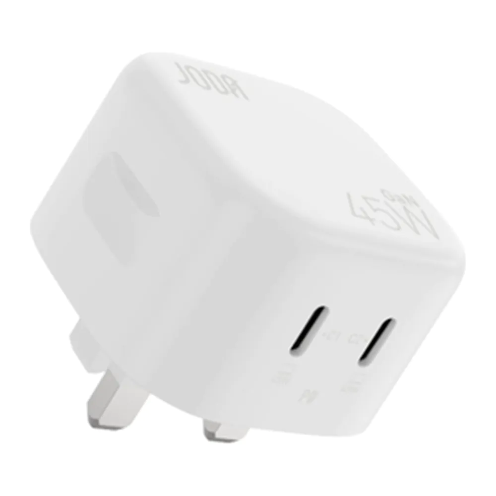 JODA VoltPod 45 – شاحن حائط GaN 45W – أبيض
