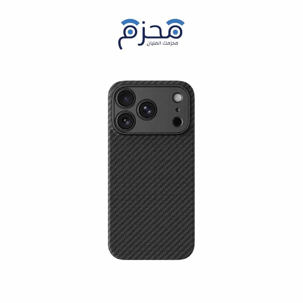 AMZT-CASE-18PM-BLK-3 أميزنج ثينج - كفر Titan Max بتصميم ألياف كربونية وحماية مرتفعة للكاميرا لآيفون 18 برو ماكس - أسود - الصورة 1