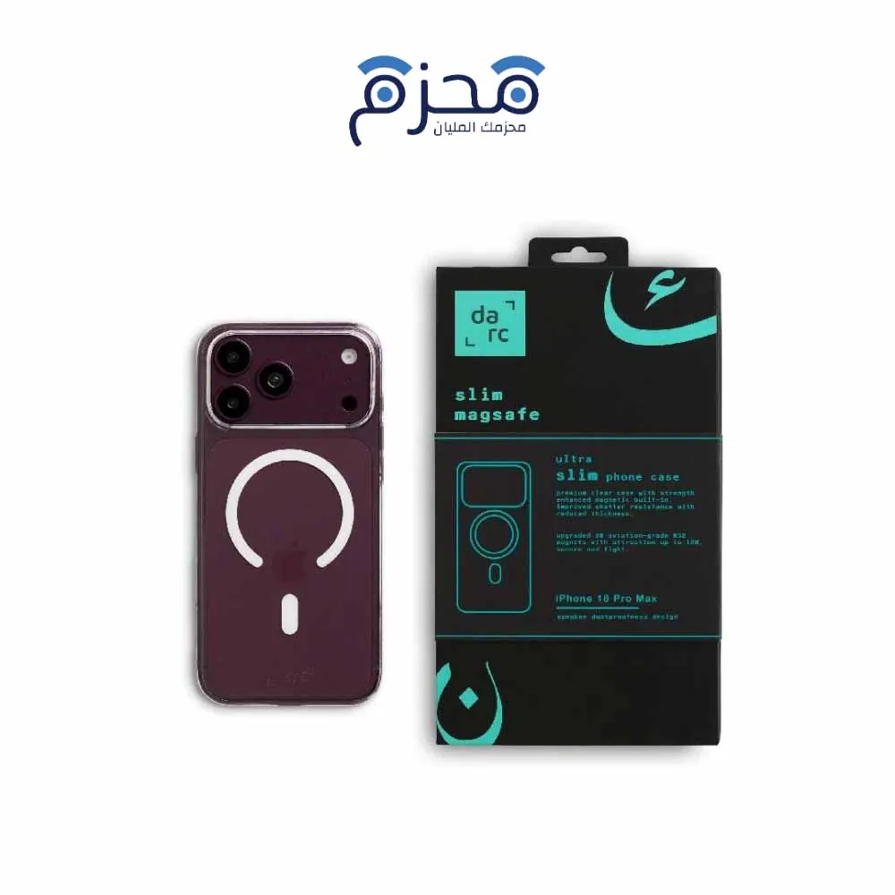 DARK-CASE-18P-CLR-2 دارك - كفر سليم نحيف مع ماج سيف لآيفون 18 برو - شفاف - الصورة 1